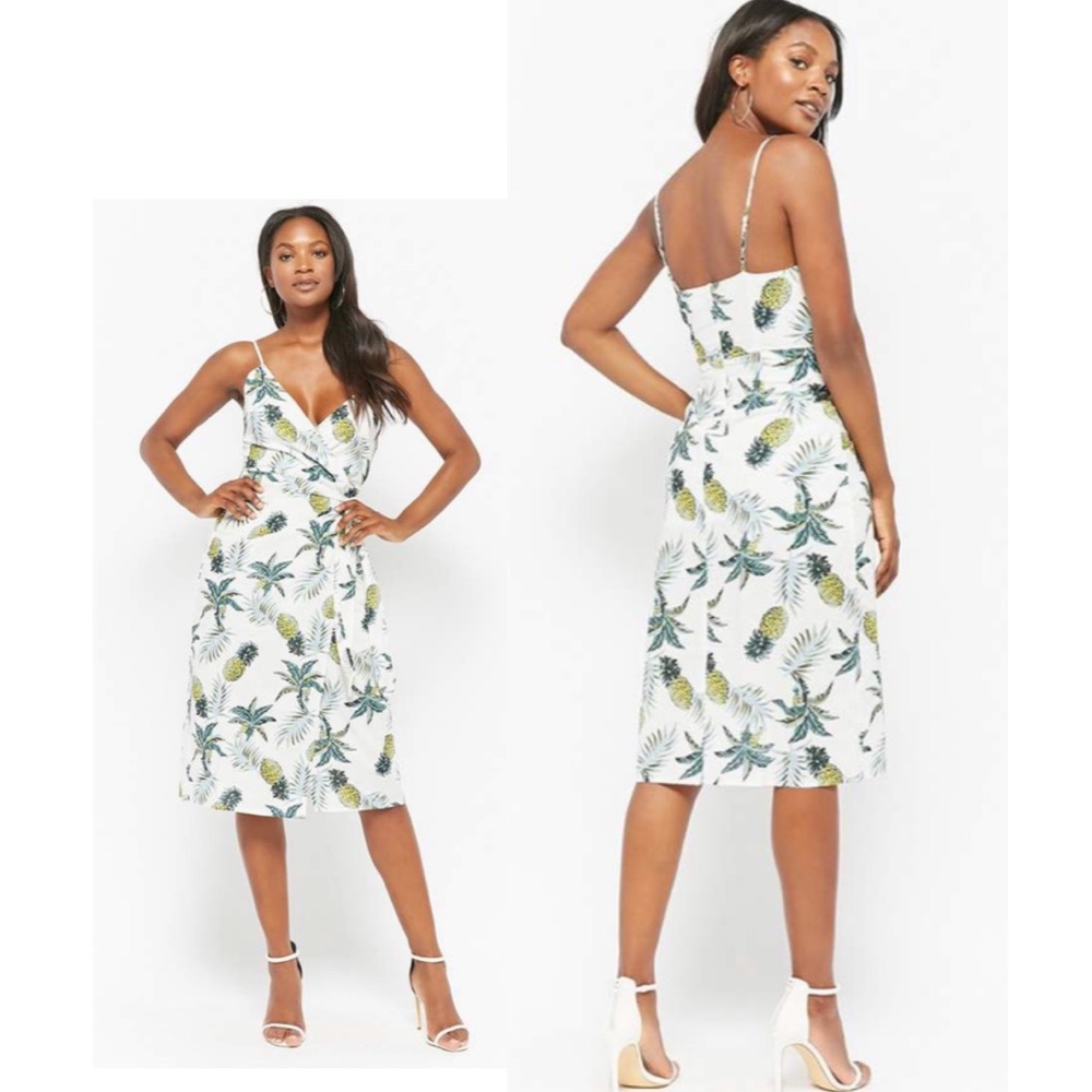 Love+Harmony Pineapple print wrap dress